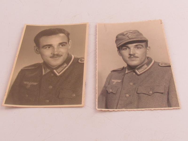 2x Portrait Photo of a Wehrmacht Soldier