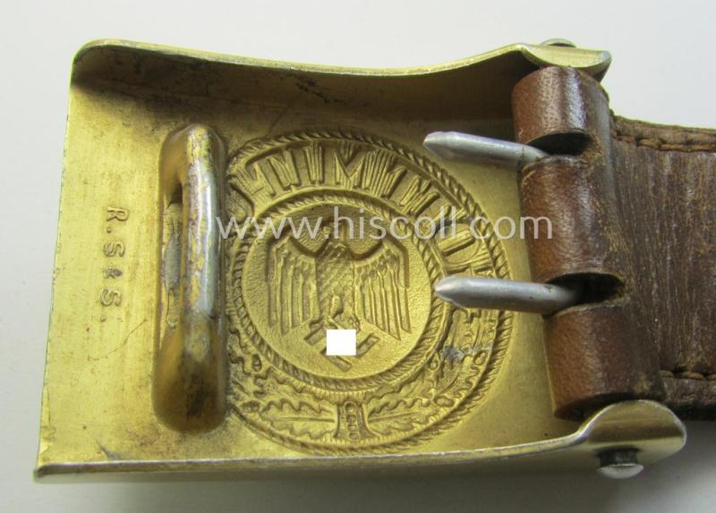 WH (KM) aluminium-based belt-buckle on '1939'-dated tab: 'R.S.&S.'