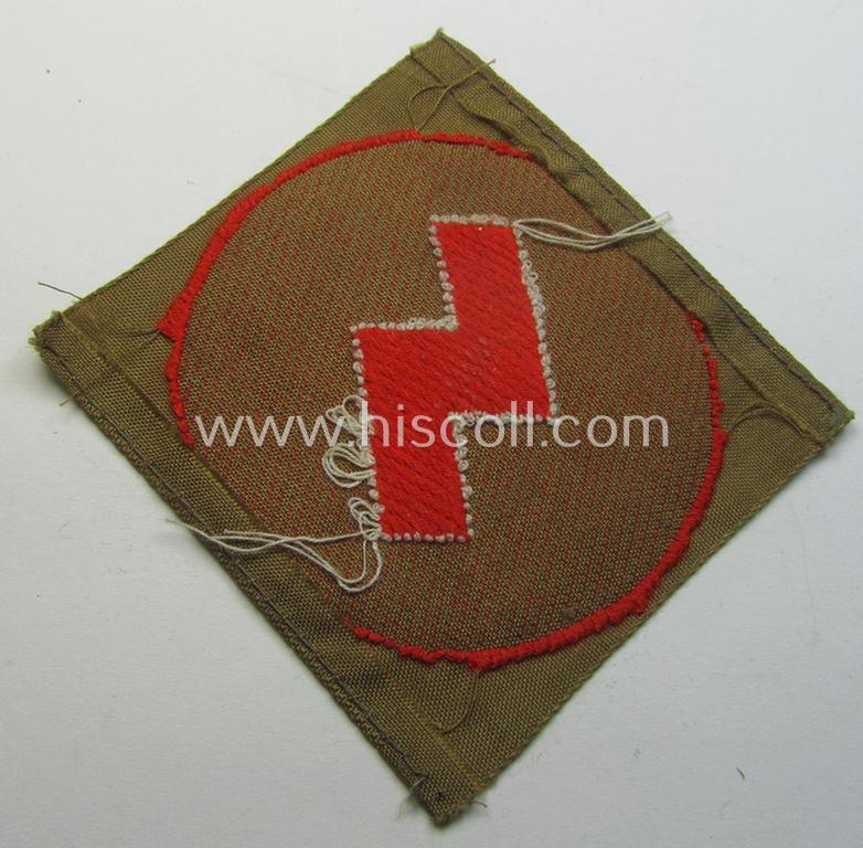 Attractive, DJ (ie. 'Deutsches Jungvolk') arm-badge as was specifically intended for usage by a member who served within the: 'Oberbann 1' (being a 'virtually mint- ie. unissued' example that is void of an 'RzM'-etiket)