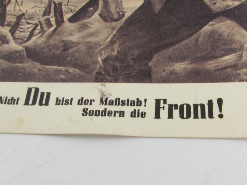 Postcard : Nicht du Bist der Maßstab! Sondern die Front!