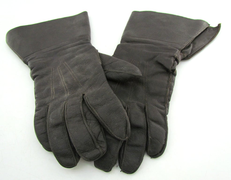 Luftwaffe Pilot Gloves dated 1940 and RB Numbered and LBA Marked