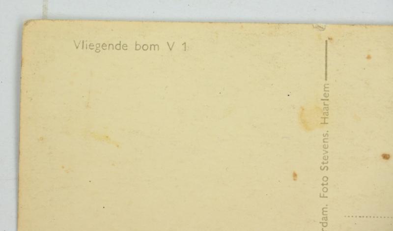 Dutch WW2 Postcard V-1 Flying Bomb