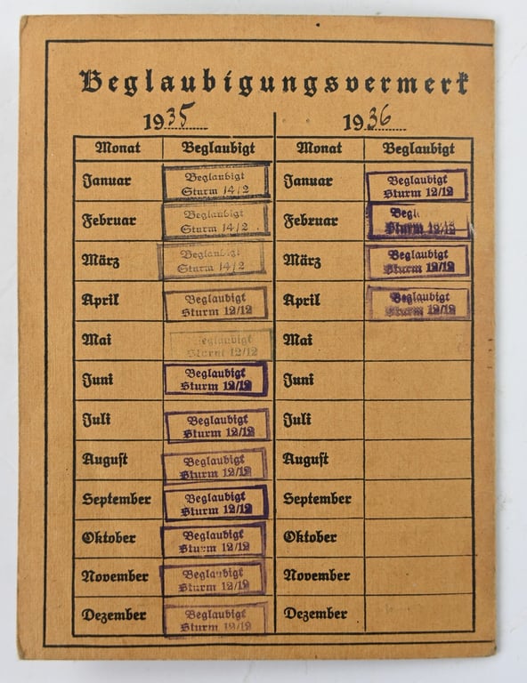 German SA Member Pass