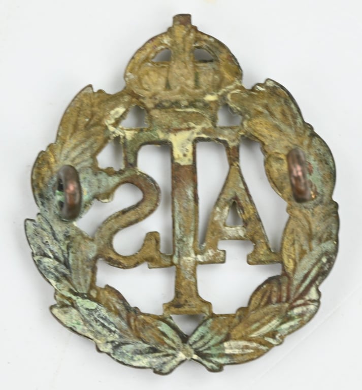 British WW2 ATS Woman's Service Cap Badge