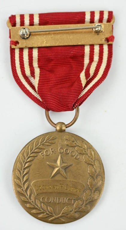 US WW2 Good Conduct Medal 'Leonard R. Comer'