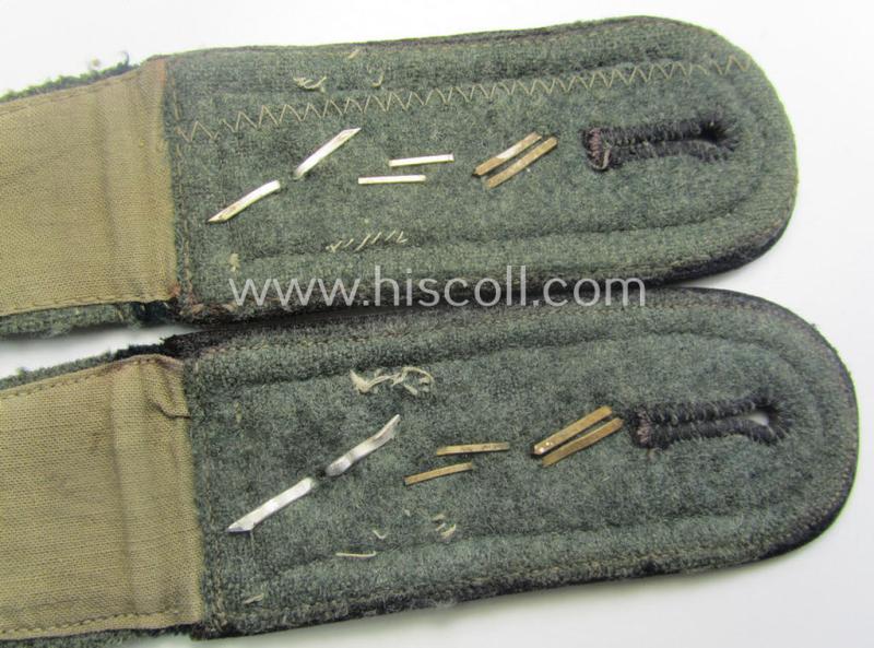 Pair of early- (ie. pre-) war-period WH (Heeres), 'M36'- (ie. 'M40-) pattern (rounded-style) 'cyphered' NCO-type shoulderstraps as was intended for a: 'Feldwebel u. Mitglied des Eisenbahn-Pionier-Ersatz-Bataillon 4'