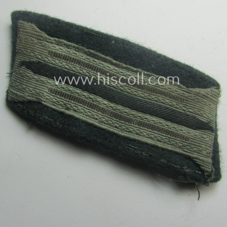 Truly used and/or worn pair of WH (Heeres) 'standard-issue'-pattern WH (Heeres) collar-tabs (or: 'Einheitskragenspiegel') being of the 'generic-pattern'