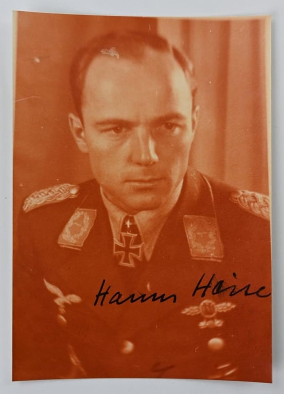 Signature of Luftwaffe KC Recipient 'Hanns Heise'