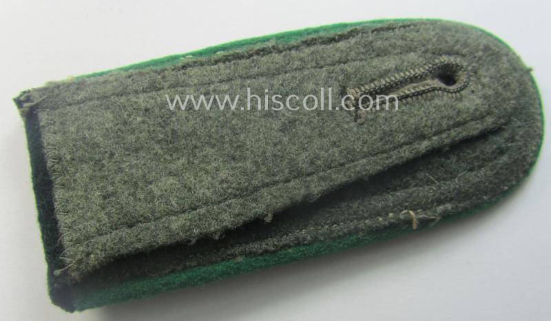 Single, WH (Heeres) NCO-type (ie. 'M36-/M40'-pattern- and 'rounded-styled-') shoulderstrap: 'Oberfeldwebel eines Gebirgsjäger-Rgts.'