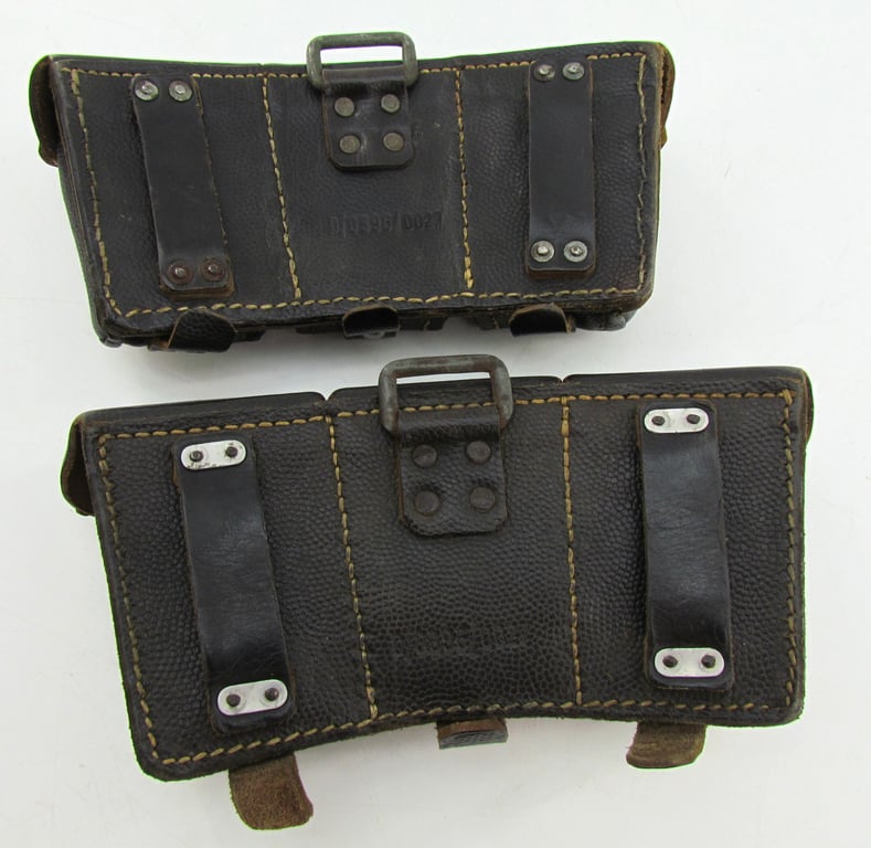 Matching Pair of K98 Ammunition Pouches - RB Numbered “0/0396/0027”