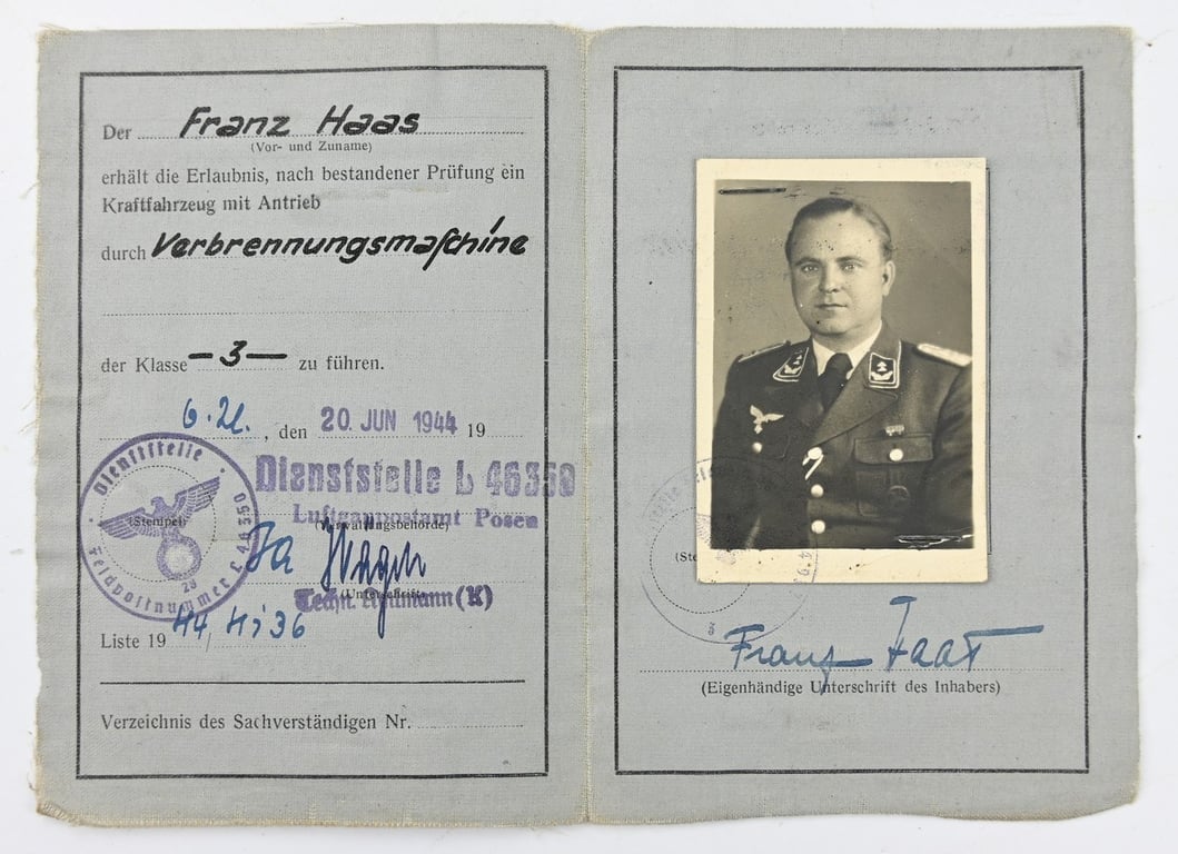 German WH Driver License with Pictures
