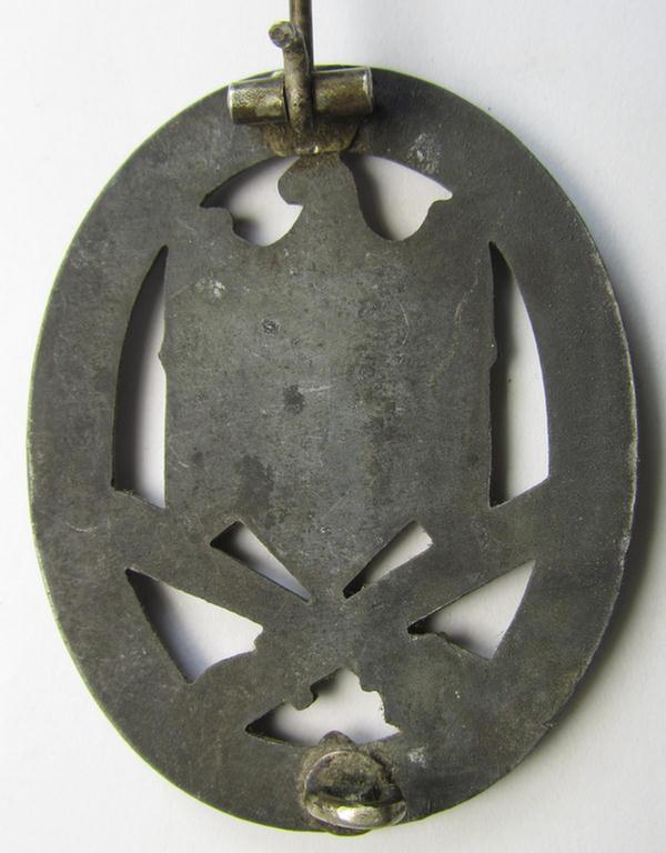 Attractive - and not that easily found! - 'Allgemeines Sturmabzeichen' (or General Assault Badge ie. GAB), being a neat zinc- (ie. 'Feinzink'-) version as was procuced by the: 'C.E. Juncker'- company