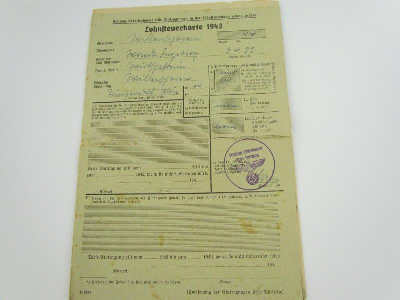 4x Paperwork with stamps