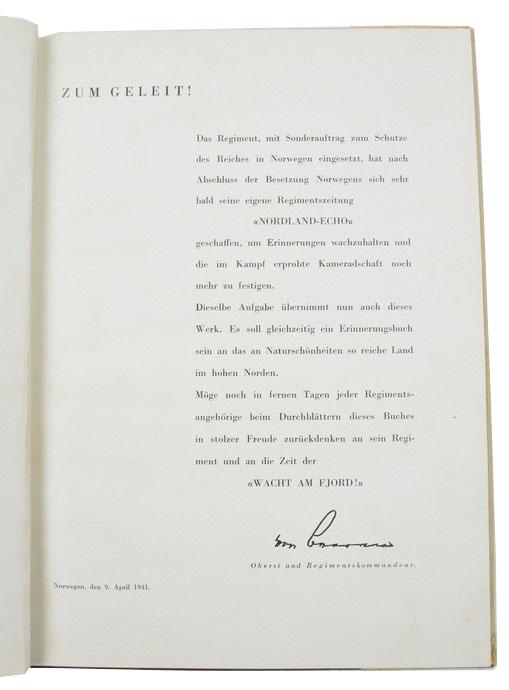 German Book 'Wacht am Fjord' 1941