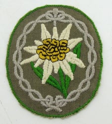 Rare Gebirgsjäger Edelweiss Sleeve Badge Variant