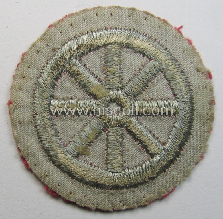 Attractive - and truly used! - HJ ('Hitlerjugend') so-called: 'Motor-HJ Prüfungsabzeichen in Silber' (or: silver-class motor-proficiency badge) being a carefully tunic- ie. shirt-removed example that comes without an 'RzM'-etiket