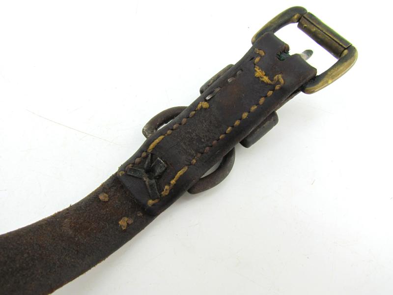 US WWII Era leather Dog Collar & Leash