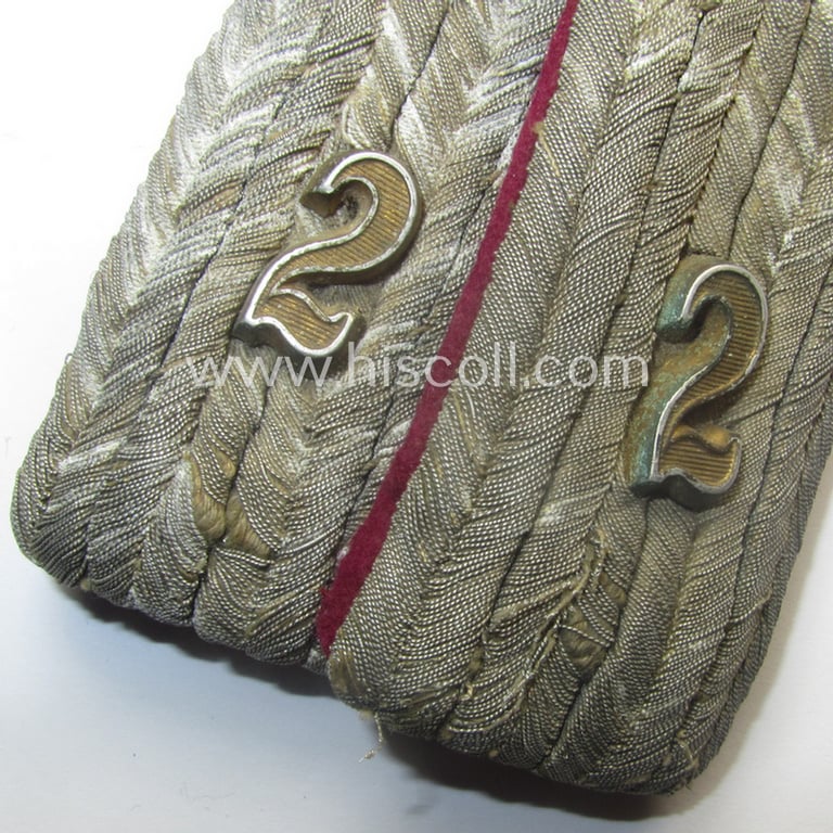 Truly worn pair of WH (Heeres) officers'-type shoulderboards: 'Leutnant des Nebelwerfer-Rgts. 2'