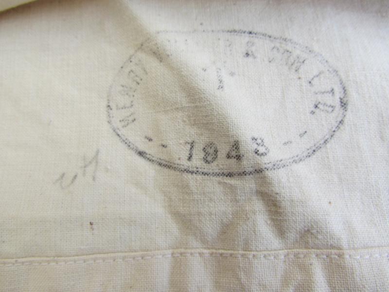 British WWII white Cotton wash roll dated 1943