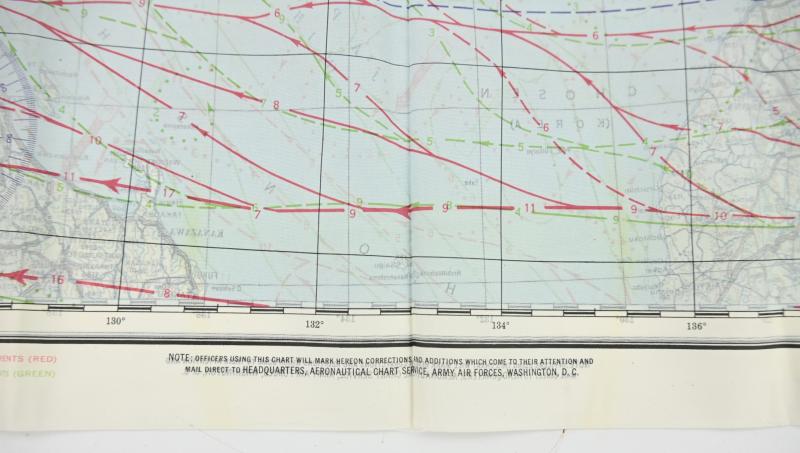 USAAF WW2 Escape Map 'Japan / East China Sea'