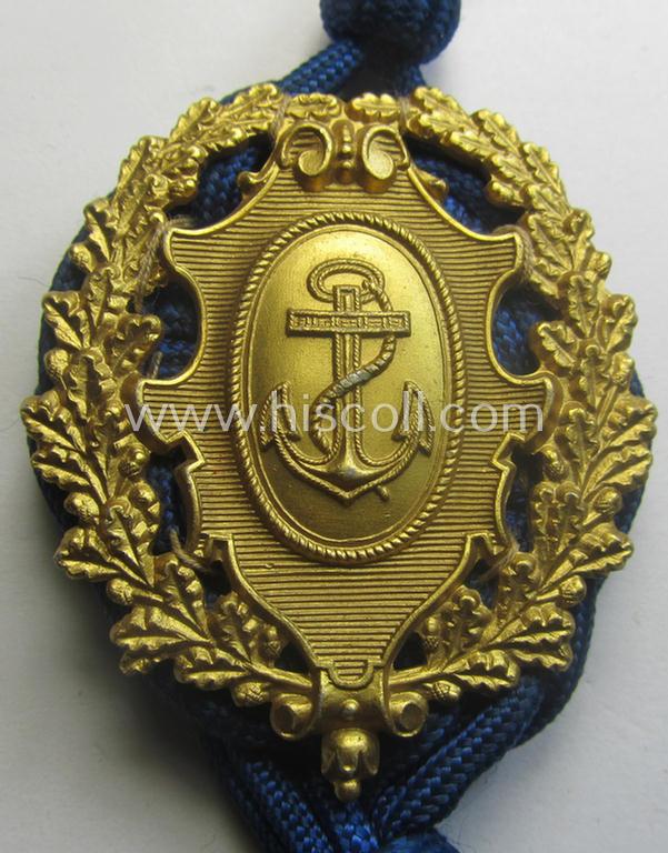 Rarely seen WH (Kriegsmarine) 'Schützenschnur für Gewehrschützen der 4. Stufe' (ie. naval rifle-shooting-lanyard of the fourth class) as was specifically intended for usage by the various 'Kriegsmarine'-troops