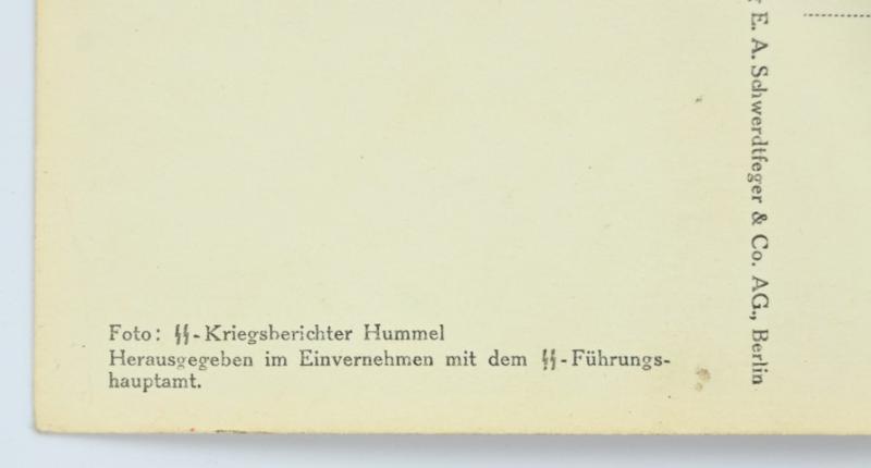 German Waffen-SS Kriegsberichter Postcard 'Unsere Waffen-SS'