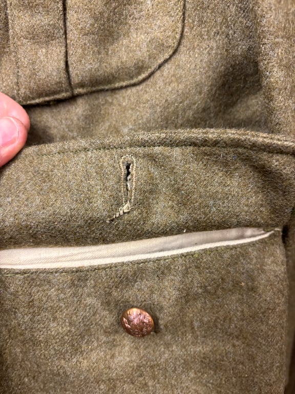 1902 Pattern Serge Service Dress Jacket Dated 1918