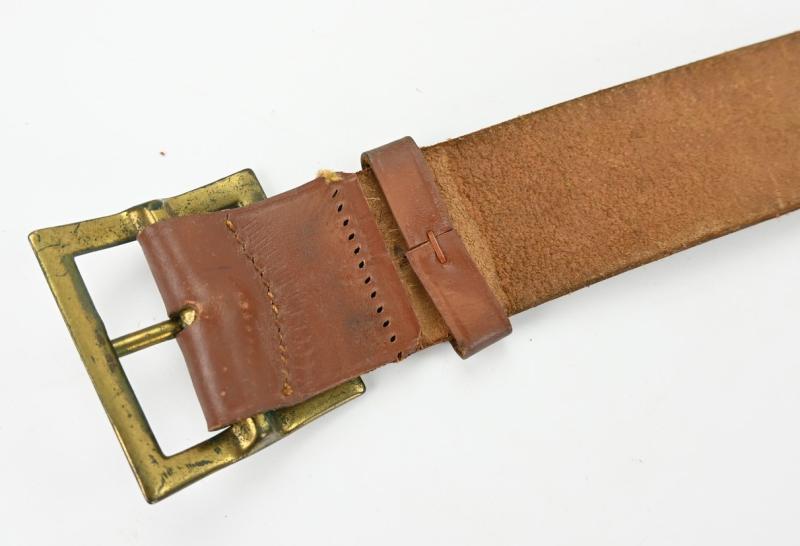 US WW2 Early EM Leather Belt