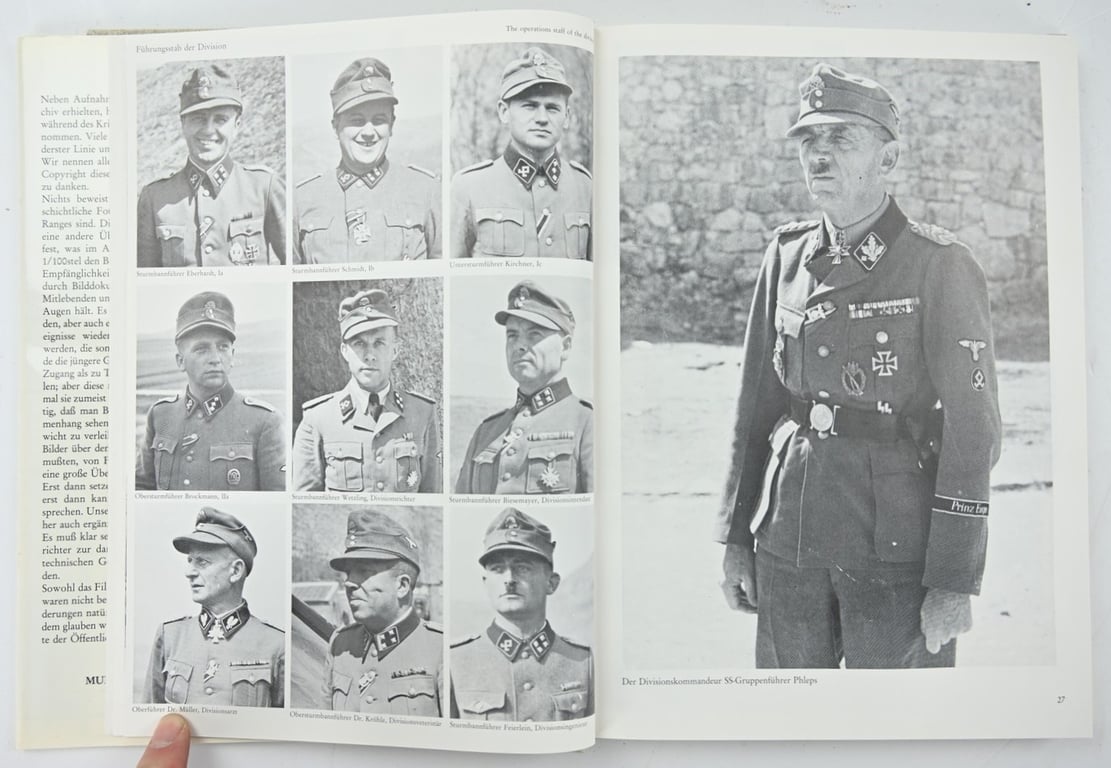 German Signed Book: 7. SS-Gebirgss-division Prinz Eugen by Otto Kumm
