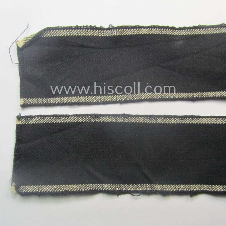 Never before seen - full length and with certainty very scarcely encountered! - neatly 'BeVo'-woven 'Ärmelstreifen' (ie. cuff-title) as was intended for the various (I deem merely civil) staffmembers serving within the: 'HY-Werk Scholven'