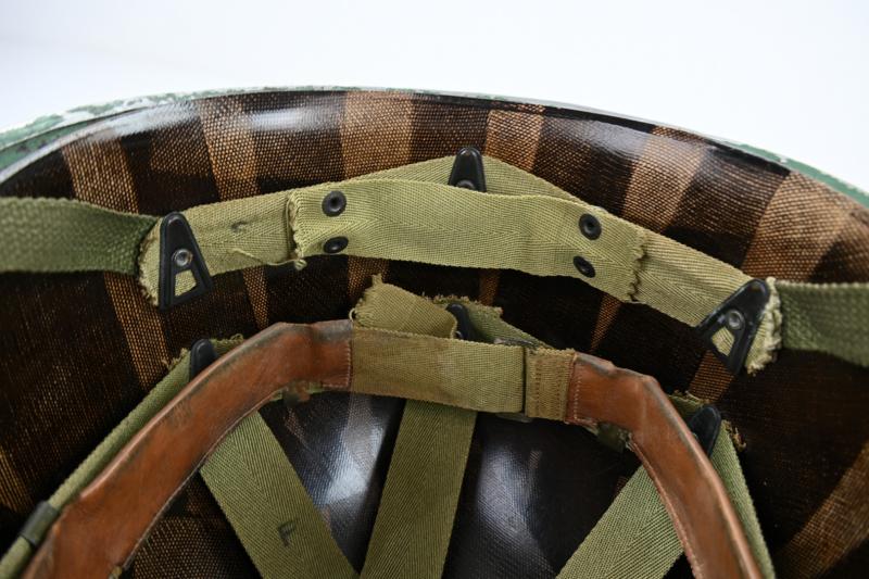 US WW2 307th Airborne Engineers Battalion Combat Helmet