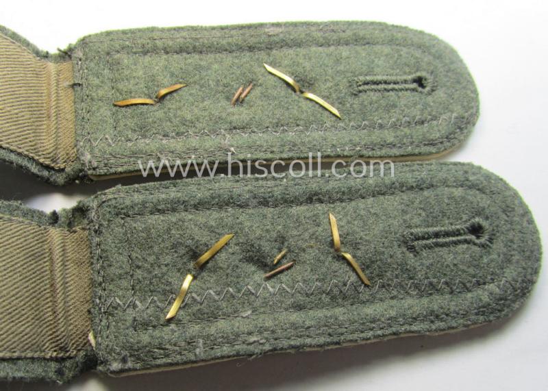Pair of WH (Heeres) NCO-type, 'cyphered' shoulderstraps: 'Ofwbl. eines Ersatz-Infanterie-Rgts.'
