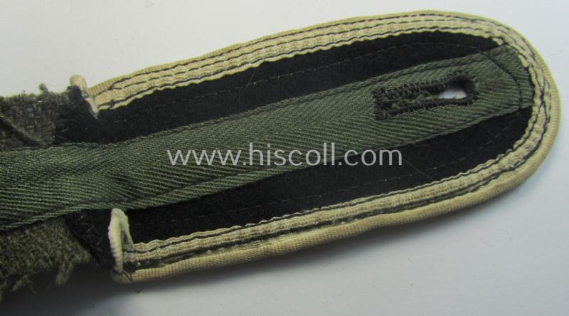 Single - later-war-period- ie. so-called: 'M44'-type and simplified - Waffen-SS, NCO-type shoulderstrap as was intended for usage by an: 'SS-Unterscharführer' who served within the: 'SS-Infanterie-Trpn.'
