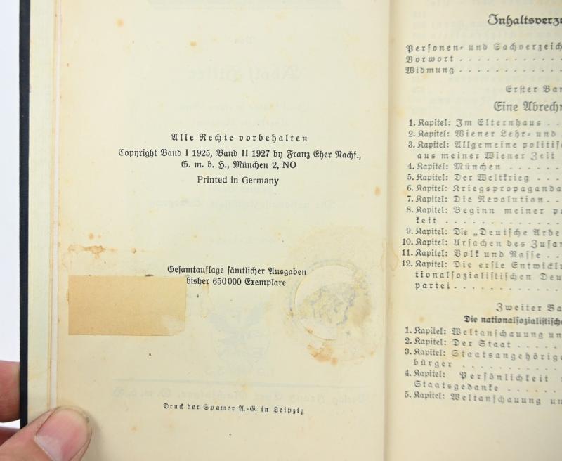 German Adolf Hitler Mein Kampf Book 1933