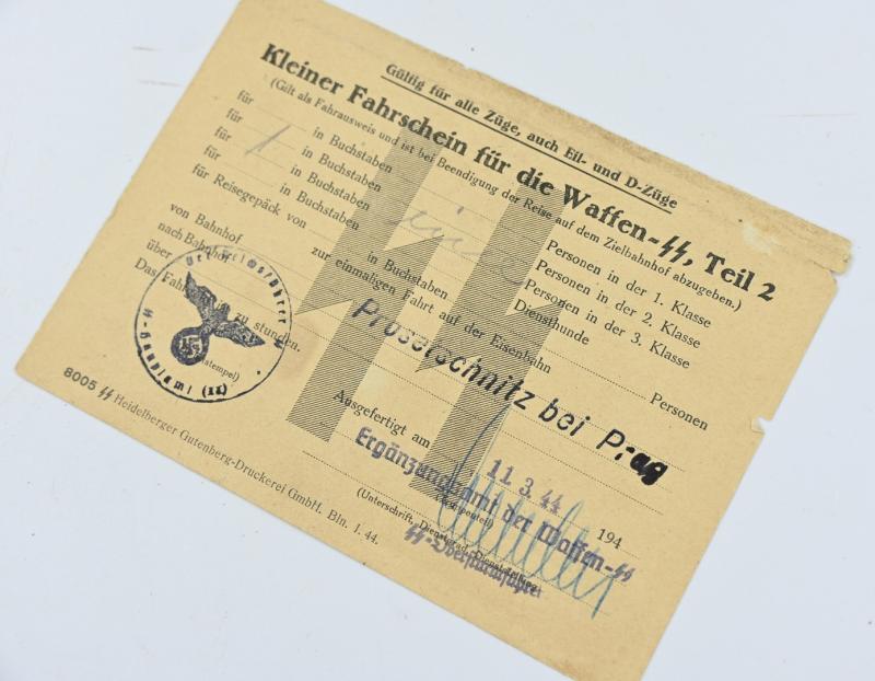 German Waffen-SS Drivers License Paper