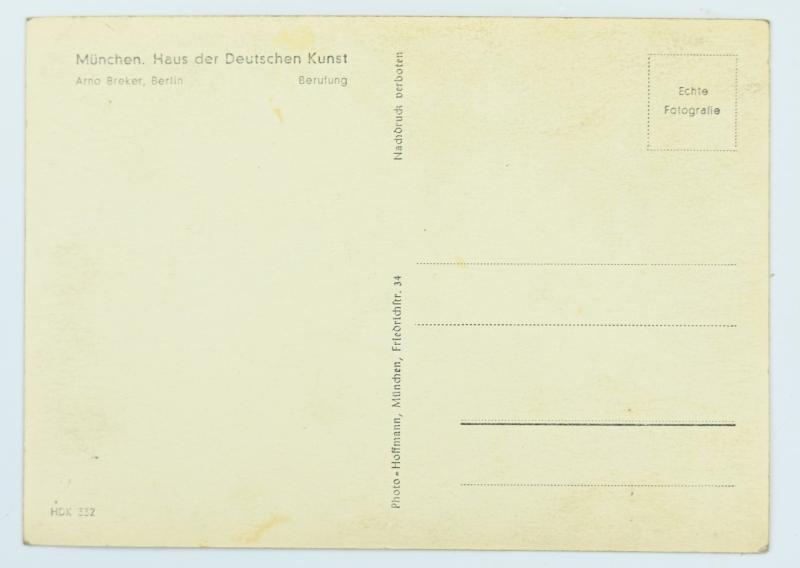 German WW2 Postcard 'Haus der Deutschen Kunst'