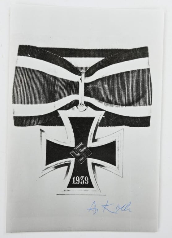 Signature of Wehrmacht Heer KC Recipient 'August Koch'