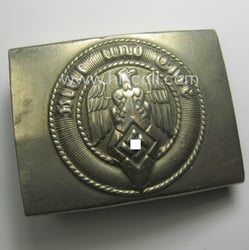 HJ (ie. 'Hitlerjugend') nickle-chrome-based belt-buckle being a neatly...