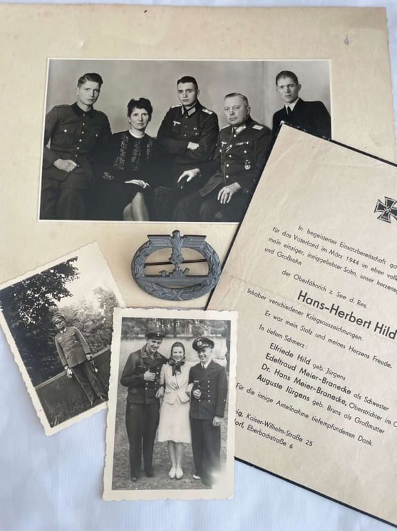 Fantastic Hand Signed Documentation Set by Ace U Boat Commander Hans-Rudolf Rosing 1943.