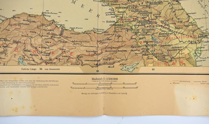 German Third Reich Era Mapcard 'Europian Russia'