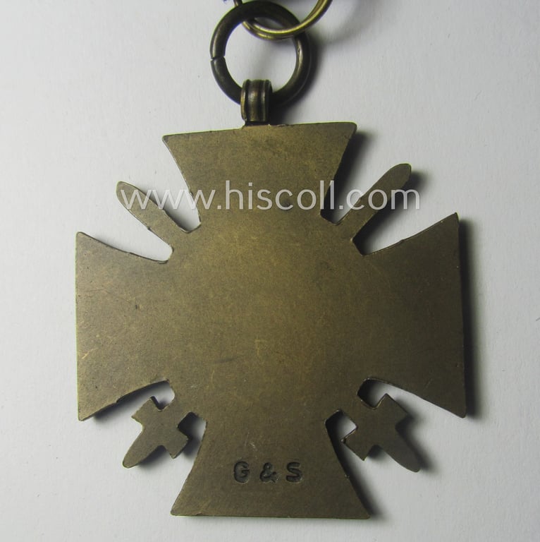 WWI-period so-called: 'Einzelspange' (being of the non 'detachable-pattern') showing an: 'FKK 1914-18 mit Schwertern'