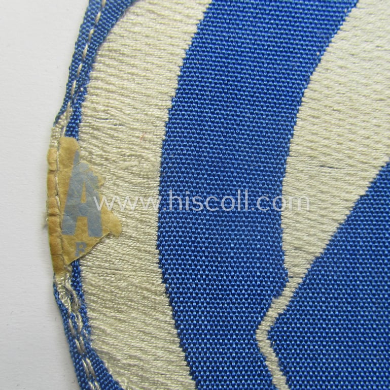 SA (ie. 'Sturmabteilungen'), 'BeVo'-woven sport-shirt insignia (of the third ie. final type) as was intended for an SA-member who served within the: 'SA-Gruppe Oberrhein' (ie. 'ORH')