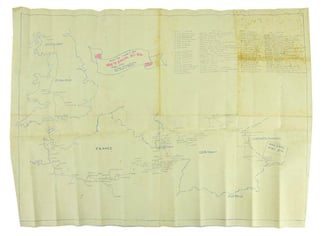 US WW2 166th Engineers Combat Battalion Route Map