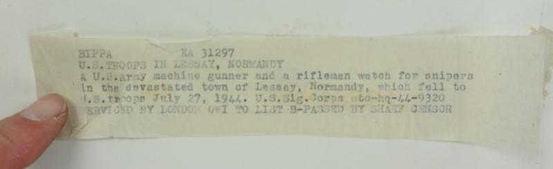 US WW2 Press Photo 'Normandy Campaign'
