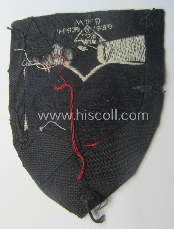 'BeVo'-woven enlisted-mens'- (ie. NCOs'-) pattern, so-called: RAD (ie. 'Reichsarbeitsdienst') sleeve-badge (or: 'Dienststellenabzeichen') bearing the specialist- ie. unit-designation: '21/2'