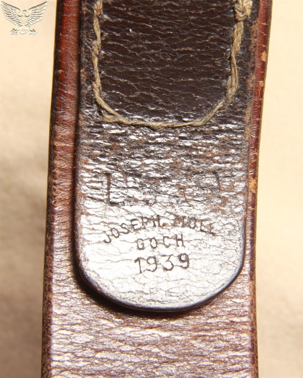 Luftwaffe Brown parade belt with Tabbed Aluminium Buckle