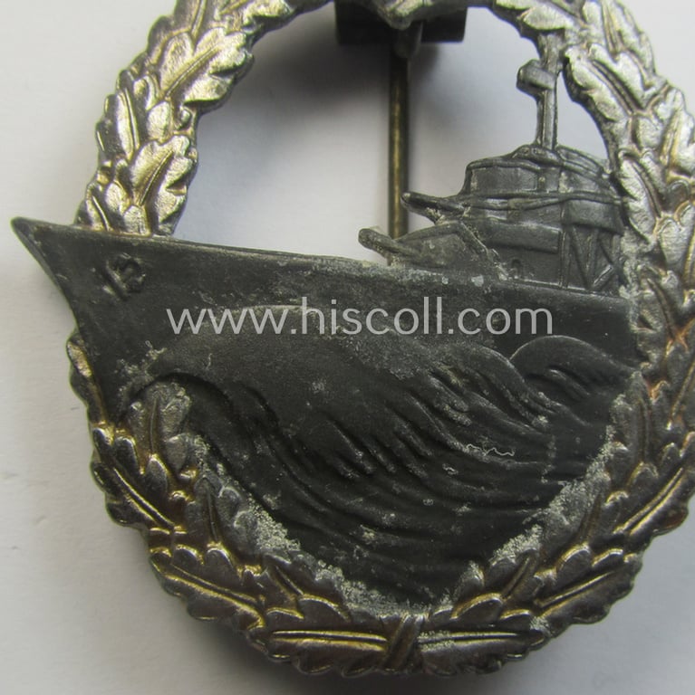 WH (Kriegsmarine) so-called: WH (Kriegsmarine) 'Zerstörerkriegsabzeichen' being a maker- (ie. 'RS'-) marked example as was produced by the: 'Rudolf Souval'-company