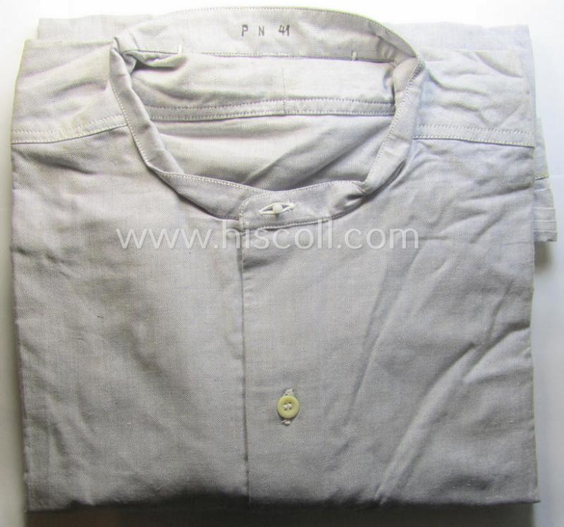 WH (LW) 'standard-issue'-pattern, bluish-coloured- (ie. 'blaumelliertes'): 'under-the-tunic'-shirt (ie. 'Diensthemd') that bears a: 'P N - 41'-designation