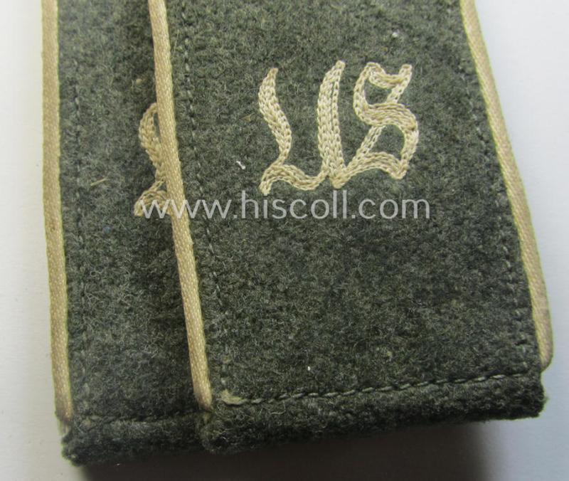 Very desirable pair of WH (Heeres), early- (ie. mid-) war-period (ie. 'M40'- ie. 'M43'-pattern) EM-type 'cyphered' shoulderstraps for a: 'Soldat der Infanterie-Truppen u. Mitglied einer Unteroffiziersschule'