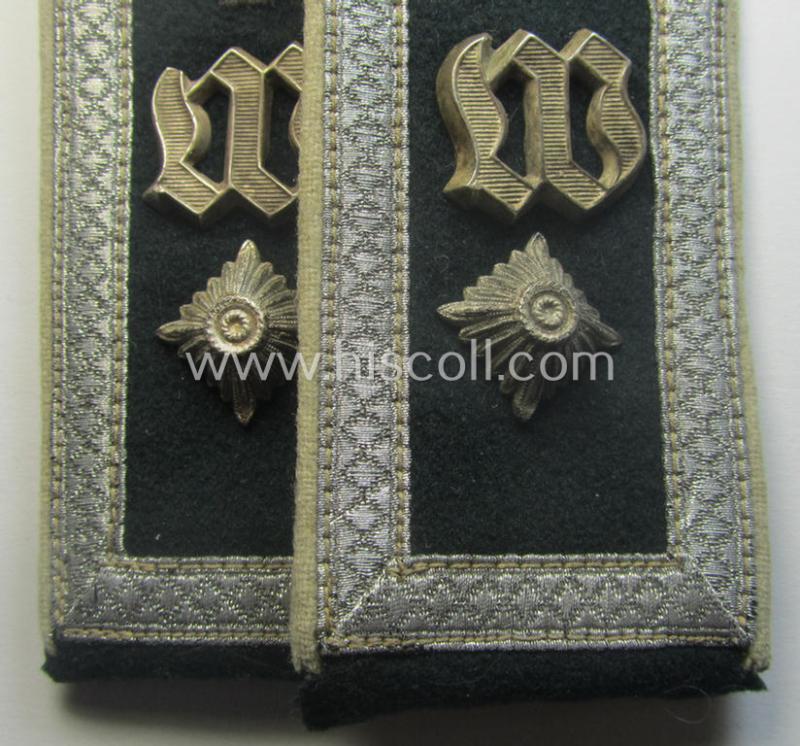Moderately worn pair of WH (Heeres), early-war-period- (ie. 'M40'-pattern) 'cyphered' NCO-type shoulderstraps as was intended for - and worn by! - a: 'Feldwebel des Wachbatallions Berlin'